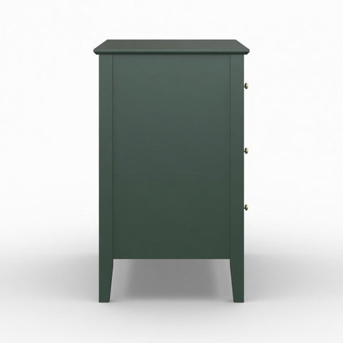 Fluted 3 Drawer Nightstand With Soft Close Slides