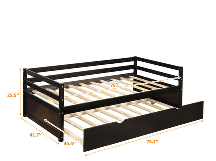Twin Daybed With Trundle Frame Set