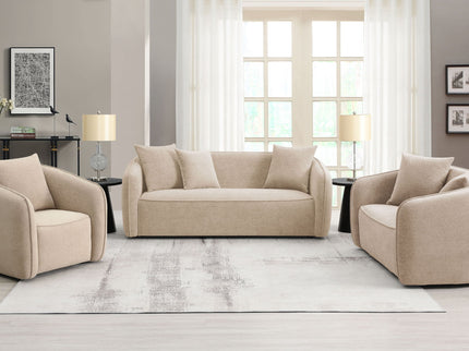 Keith - 3 Piece Living Room Set (Comes With Matching Color Toss Pillows)