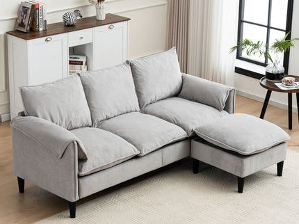 Convertible Combination Sofa With Footstools With Storage