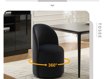 360 Degree Swivel Armless Dining Barrel Chair