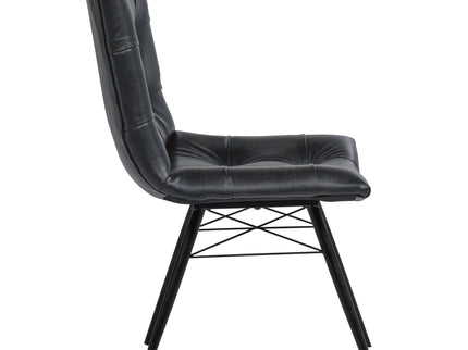 Tufted Back Dining Chairs (Set of 4) - Black