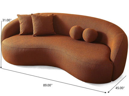 Drake - Japandi Style Curvy Boucle Sofa