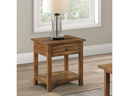 Castleton - 1 Drawer Wood End Table With Shelf