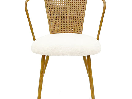 Dining Chairs With Wing Back Design For Kitchen (Set of 2) - Beige / Brown