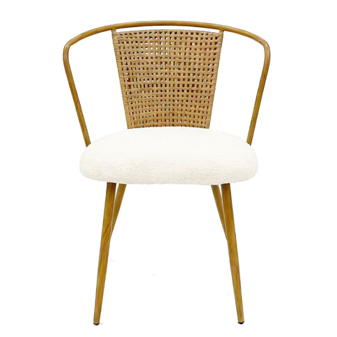 Dining Chairs With Wing Back Design For Kitchen (Set of 2) - Beige / Brown