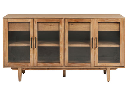 4 Door Sideboard With Dual Drawers - Natural