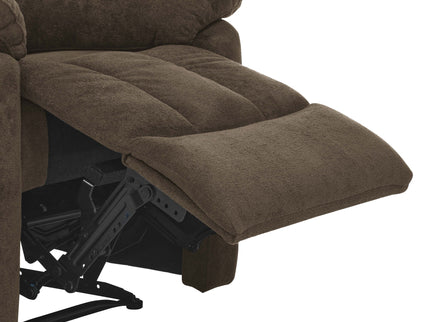 Devonaire - Manual Recliner With Padded Arms - Dark Brown