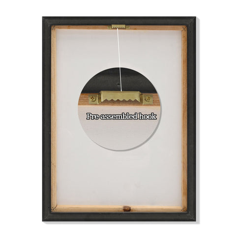 Framed Bathroom Decor, Cute Puppy Wall Art In Picture Frame, 3D Canvas Print - Indigo / White