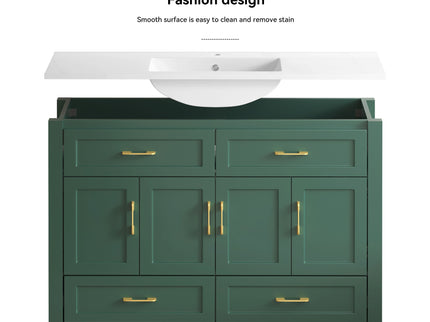 Bathroom Vanity With Sink Combo, 4 Soft Close Doors And 4 Drawers