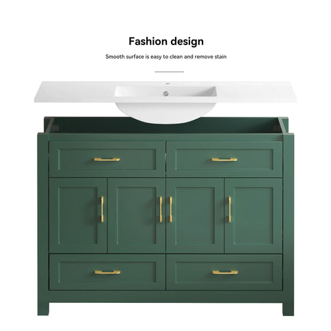 Bathroom Vanity With Sink Combo, 4 Soft Close Doors And 4 Drawers
