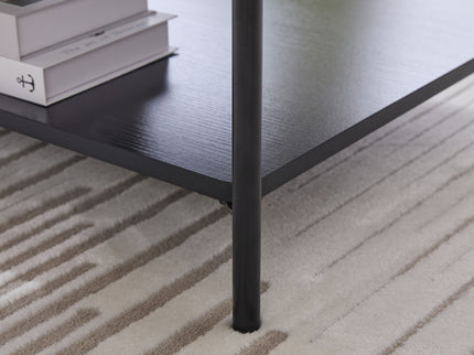 Upholstered Ottoman Coffee Table Foot Rest With Open Storage