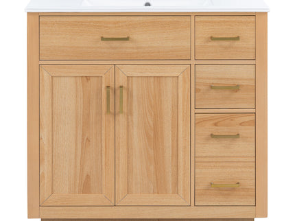 Bathroom Vanity & Sink, Soft Close Doors & Drawers - Wood