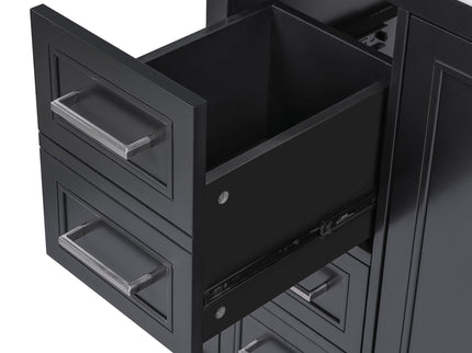 Bathroom Vanity With Sink, Soft Close Doors, Adjustable Shelf & 3 Drawers