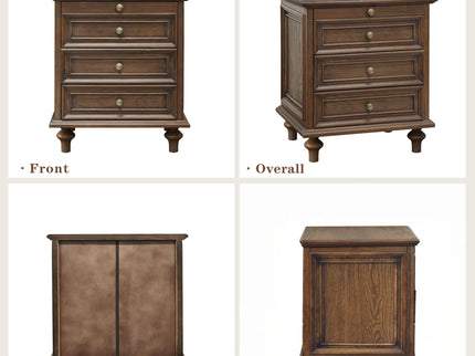 Farmhouse Nightstand With 4 Drawers