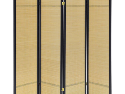 Sensei - 4 Panel Bamboo Room Divider Folding Screen - Natural