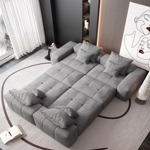Modern Oversized Diy Combination Modular Sectional Sofa With Pillows