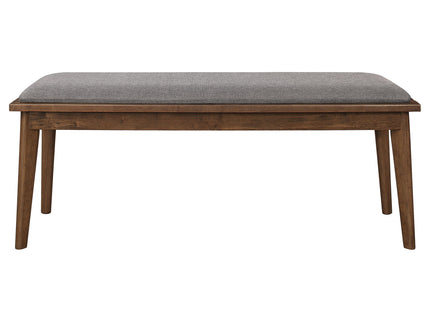 Upholstered Dining Bench - Brown / Gray