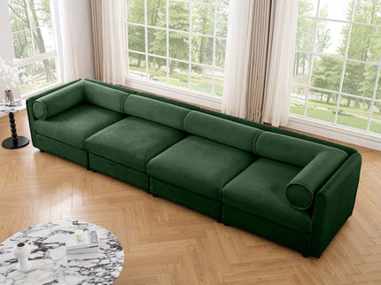 Stylish Sofa With Storage Seat And Cylindrical Backrest