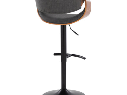 Curvo - Mid Century Modern Adjustable Barstool With Swivel & Rounded T Footrest (Set of 2)