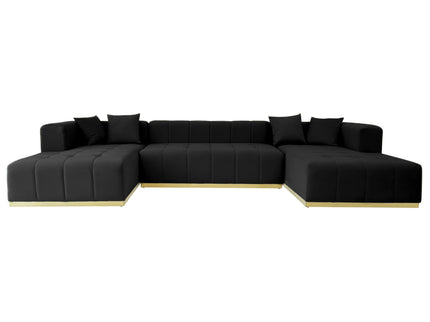 Nolan - U-Shape Corner Sofa - Black