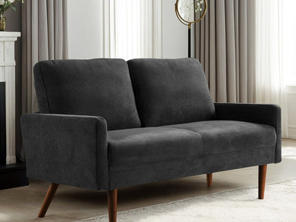Loveseat Sofa, European Style With Sleek Design, Modern & Vintage Flair, Upholstered 2 Seater Couch