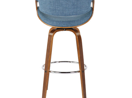 Curvini Mid - Century Modern Fixed Height Barstool With Swivel (Set of 2)