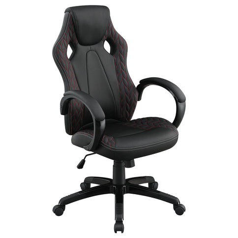 Norset - Upholstered Adjustable Home Office Desk Chair - Black