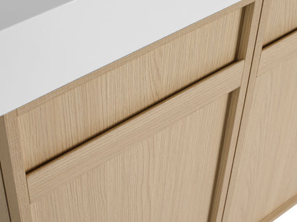 Freestanding Bathroom Vanity With Resin Sink & Soft Close Cabinet Doors