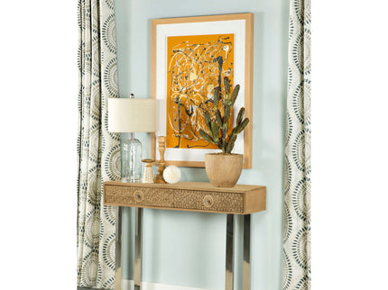 Harmony - 2 Drawer Table With Sled Base In Tones Accents - Natural