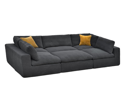 Custom Configuration Modular Sectional With Toss Pillows