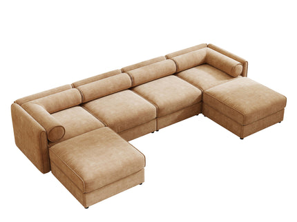 Contemporary Elegant Sofa With Storage And Ottoman