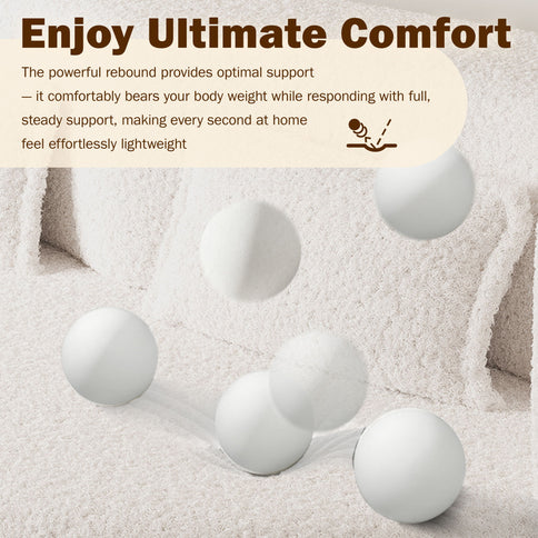 Modern Floor Sofa With 2 Pillows, Twin Size For Living Room