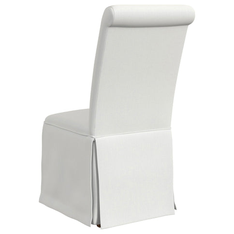 Isela - Upholstered Skirted Side Chair (Set of 2) - White