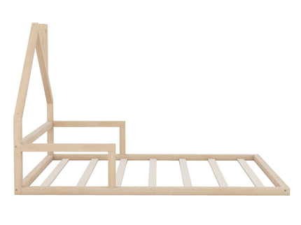 Elegant Floor Bed With House Shaped Headboard