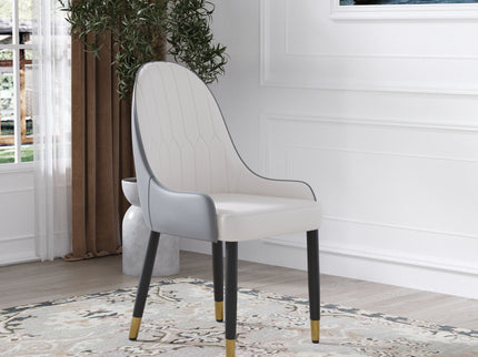 Modern Sponge-Filled Dining Chair, Solid Wood Metal Legs, Suitable For Restaurants, Living Rooms And Rooms (Set of 2)