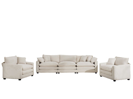 Elegant Oversized Sectional Sofa Set With Deep Seats And Flexible Layout