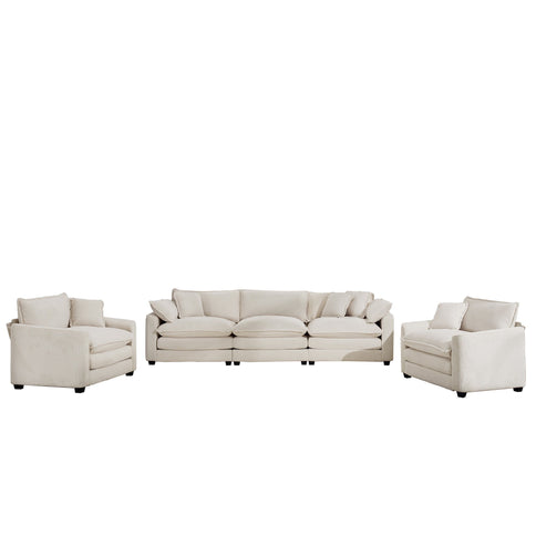 Elegant Oversized Sectional Sofa Set With Deep Seats And Flexible Layout