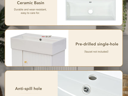 Modern Floating Bathroom Vanity With Ceramic Basin Perfect For Small Bathrooms