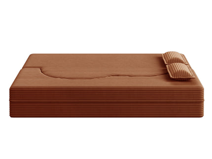 Convertible Foam-Filled Sleeper Sofa Bed With 2 Pillows