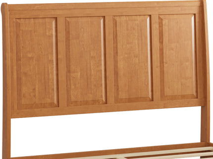 Sleigh Bed Frame With Tall Headboard And Storage Bench