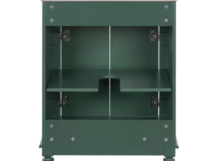 Bathroom Vanity With Top Sink, Cabinet With 2 Soft Closing Doors