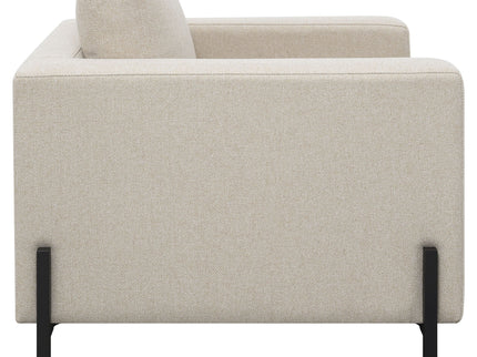 Schwan - Upholstered Track Arm Accent Chair - Oatmeal
