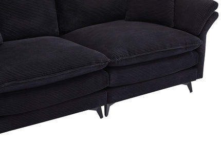 Modern Deep Seat Sectional Sofa With Ottoman
