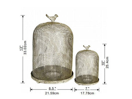Ophira Sparrow Candle Holders (Set of 2) - Antique Gray