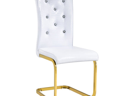 Elegant Design Alligator Skin Upholstered Dining Chairs