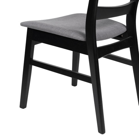Modern Dining Chair With Upholstered Seat And Wood Frame