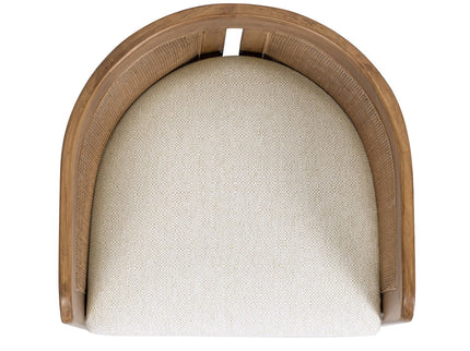 Lilith - Curved Upholstered Dining Chair, Stain Resistant High - White Pepper