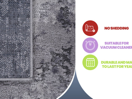 Marfi - 5' X 7' Abstract Area Rug - Light Gray