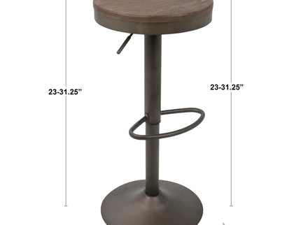 Dakota - Industrial Design Adjustable Barstool (Set of 2)
